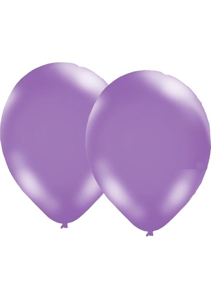 Partipan Metalik Balon Lila 20 Adet