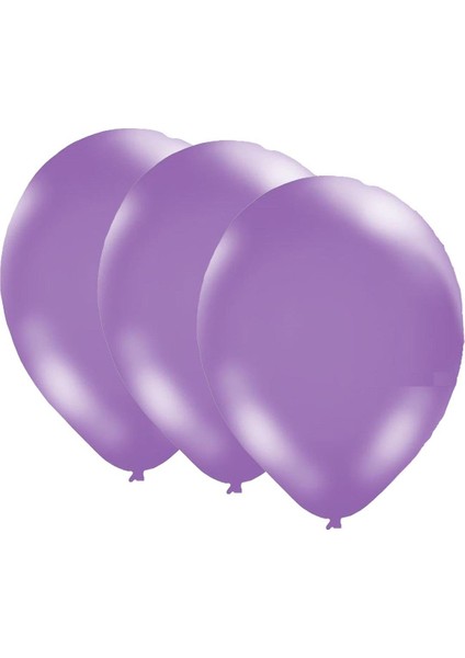 Partipan Metalik Balon Lila 10 Adet