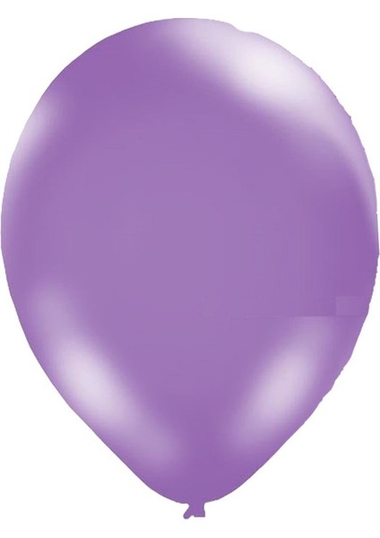 Partipan Metalik Balon Lila 10 Adet