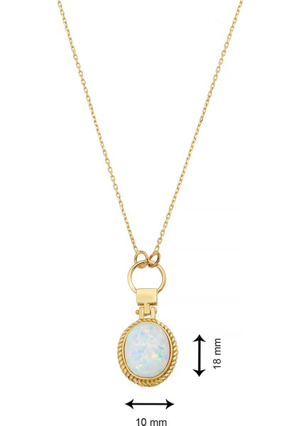 14 Ayar Altın Opal Kolye 1320-GT modelleri