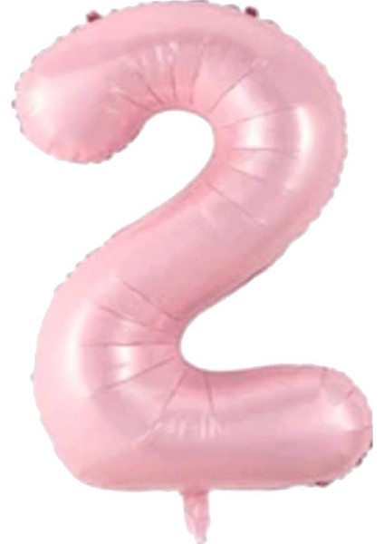 Partipan 2 Rakam Folyo Balon Pembe 76 cm
