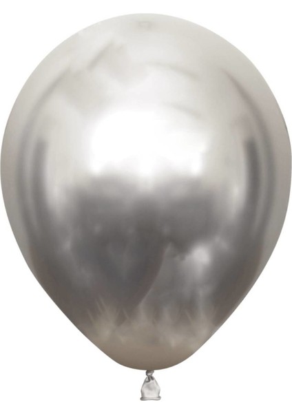 Partipan Gümüş Krom Balon 10 Adet