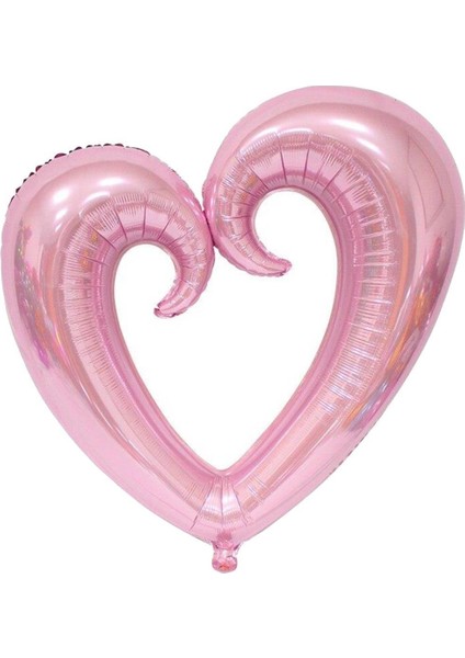 Partipan Boş Kalp Folyo Balon Pembe 100 cm