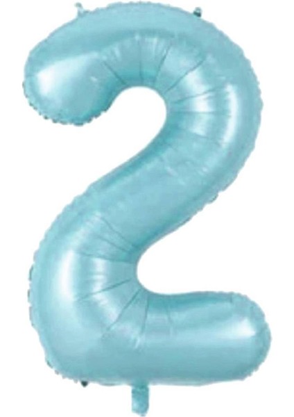 Partipan 2 Rakam Folyo Balon Mavi 76 cm