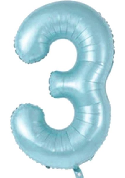 Partipan 3 Rakam Folyo Balon Mavi 76 cm