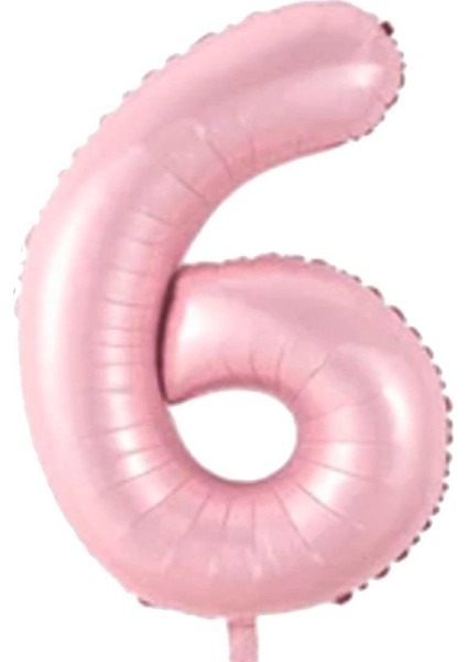 Partipan 6 Rakam Folyo Balon Pembe 76 cm