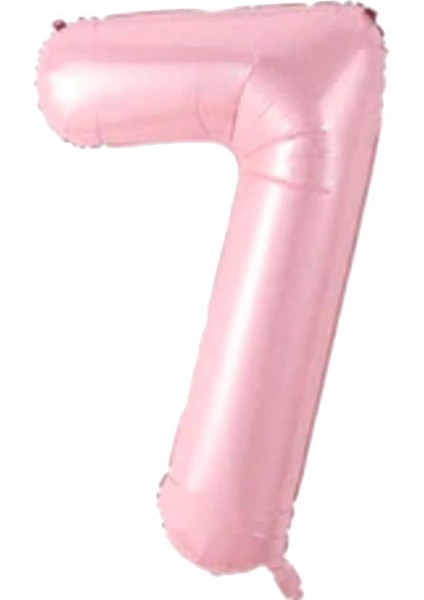 Partipan 7 Rakam Folyo Balon Pembe 76 cm