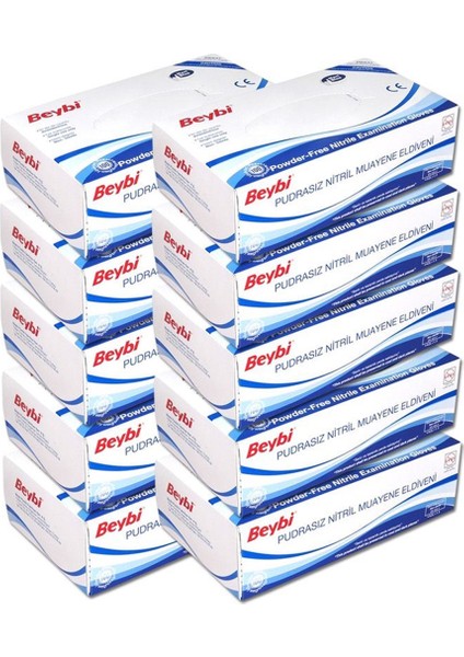 Nitril Eldiven Pudrasız (10 Paket)