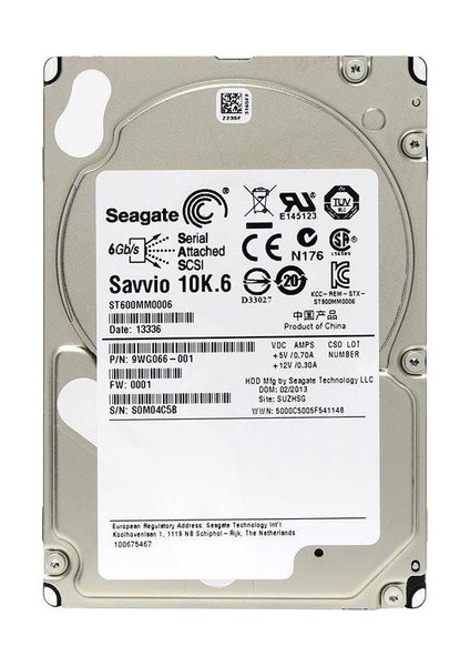 Savvio ST600MM0006 600GB 2.5" 10K 6GB/s 9WG066-001 Enterprise Sas Server Sunucu Disk