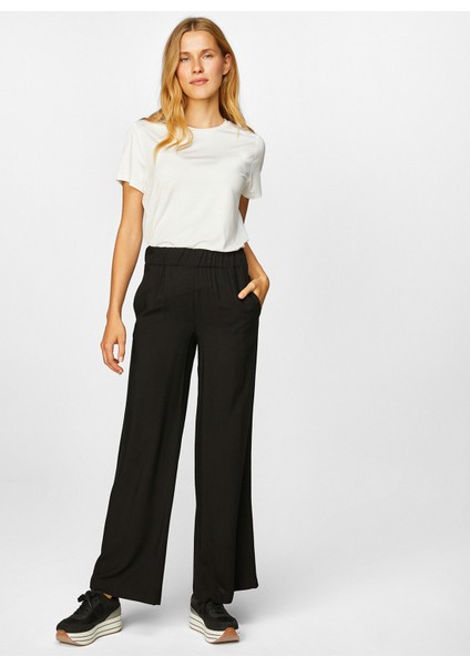 Geniş Paça Cepli Siyah Kadın Pantolon fiyatları