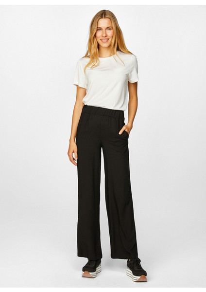 Geniş Paça Cepli Siyah Kadın Pantolon indirimleri