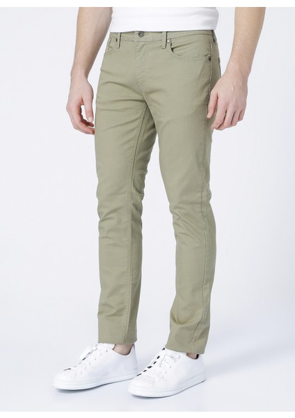 Slim Fit Düz Erkek Chino Pantolon