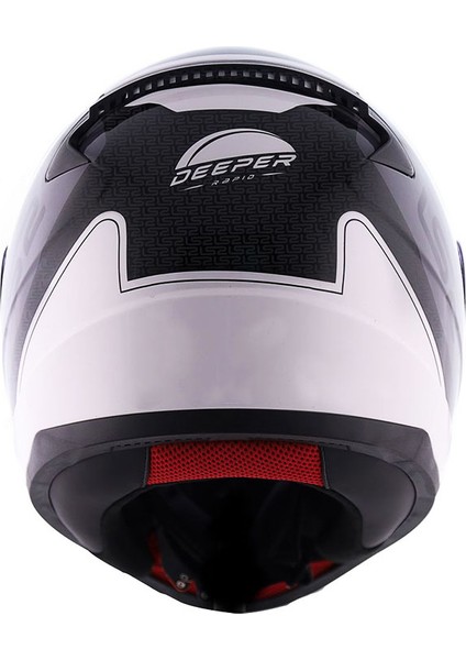 Rapid Deeper Mat Beyaz - Siyah Kask 2 Cam
