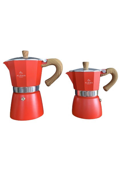 Cafe Avm Espresso Moka Pot Kırmızı 3 Cup