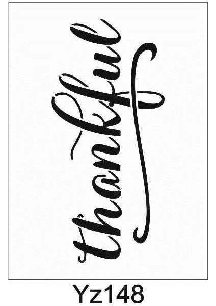 YZ-148 Yazı Desenler Stencil Şablon 15 x 30 cm