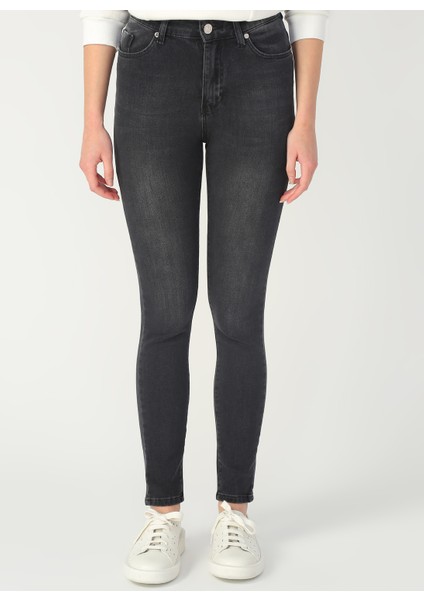 Cepli Skinny Fit Normal Bel KadınDenim Pantolon