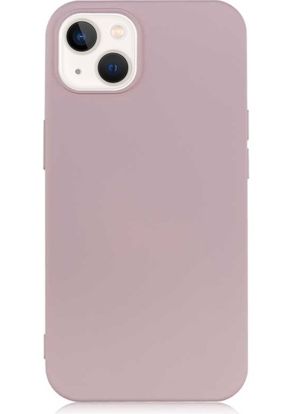 Caseworld Apple iPhone 13 Mini Kapak Içi Kadife Lansman Lux Silikon Kılıf - Pudra