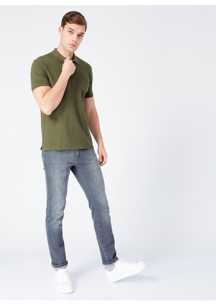Haki Erkek Cepli Polo T-Shirt