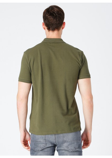 Haki Erkek Cepli Polo T-Shirt modelleri
