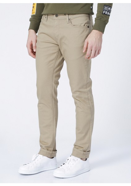 Slim Fit Düz Erkek Chino Pantolon