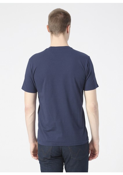 Erkek Lacivert Regular Fit Bisiklet Yaka T-Shirt