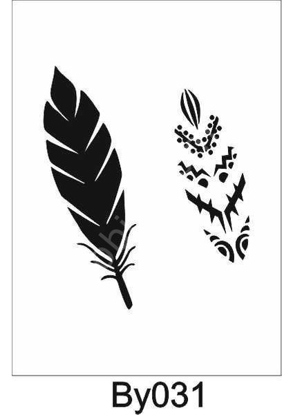 BY-031 Boyutlu Desen Stencil Şablon 25 x 25 cm