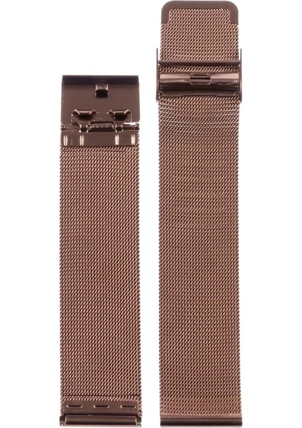 Paslanmaz Çelik Milano Ince Hasır Kordon - Kahverengi - 14MM modelleri