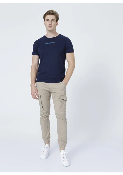 Jack & Jones 12193754_Jpstpaul Jjflake Akm 542 Orta Bel Normal Kalıp Düz KremErkek Kargo Pantolon