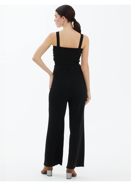 Yarım Boğazlı Basic Triko Vizonkadın Pantolon