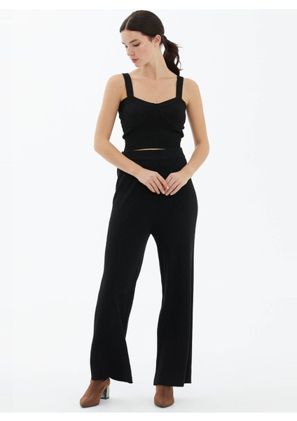 Yarım Boğazlı Basic Triko Vizonkadın Pantolon fırsatları