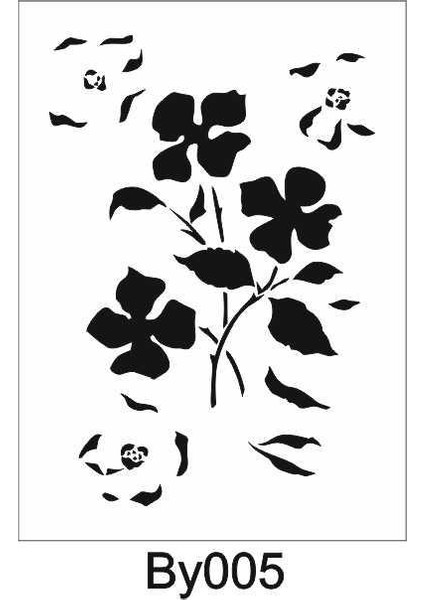 Boyutlu Desen Stencil Şablon 21 x 30 cm BY-005
