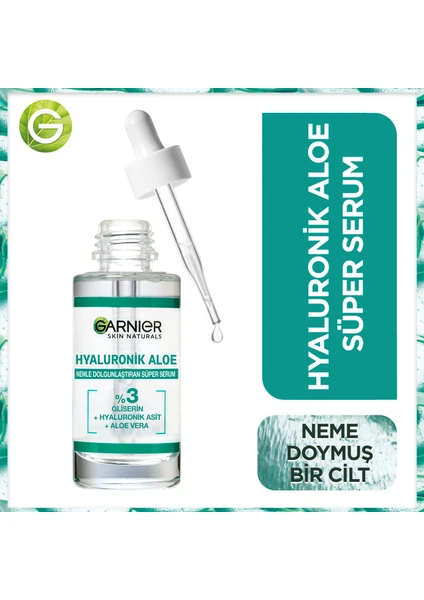 Hyaluronik Aloe Nemlendirici Ve Dolgunlaştırıcı Süper Serum 30Ml