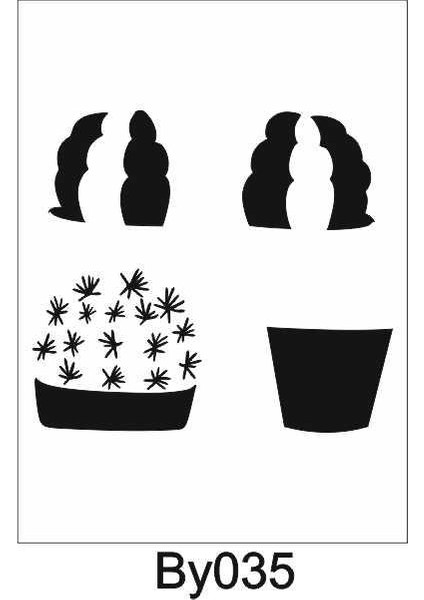 Boyutlu Desen Stencil Şablon 20 x 20 cm BY-035