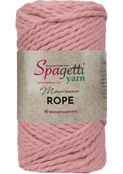 Spagettiyarn 3mm 250G Yavruağzı 2 Büküm Halat Makrome Ipi