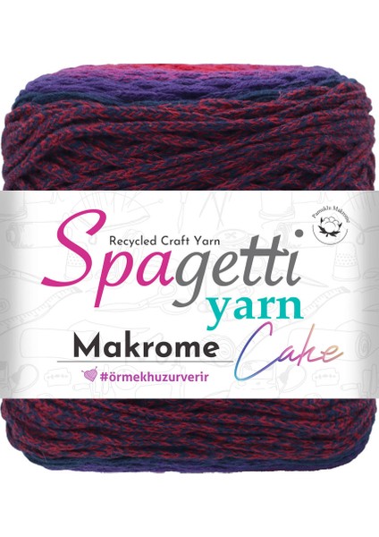 Spagettiyarn Makrome Cake Dağ Çileği