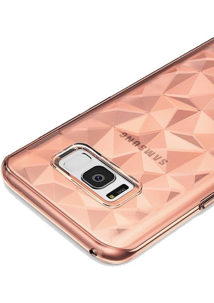 Air Prism 3D Elmas Yansıması Galaxy S8 Plus Kılıf Rose Gold modelleri