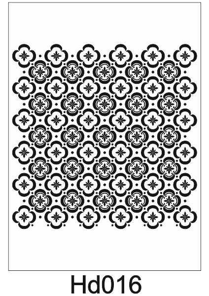 HD-016 Duvar Dekor Stencil Şablon 50 x 50 cm