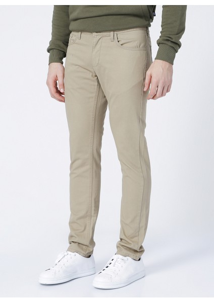 Slim Fit Düz Erkek Chino Pantolon