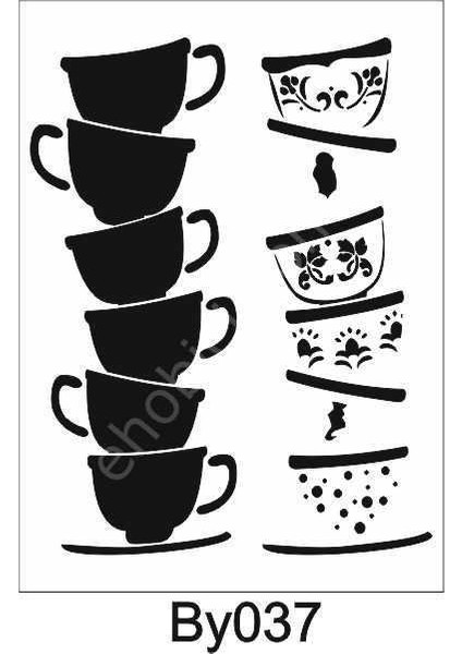 BY-037 Boyutlu Desen Stencil Şablon 25 x 35 cm