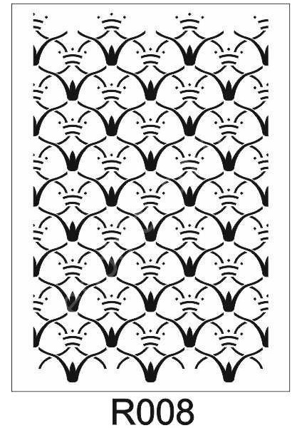 R-008 Ardışık Desen Stencil Şablon 21 x 30 cm