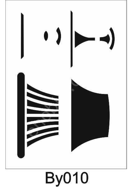 BY-010 Boyutlu Desen Stencil Şablon 21 x 30 cm