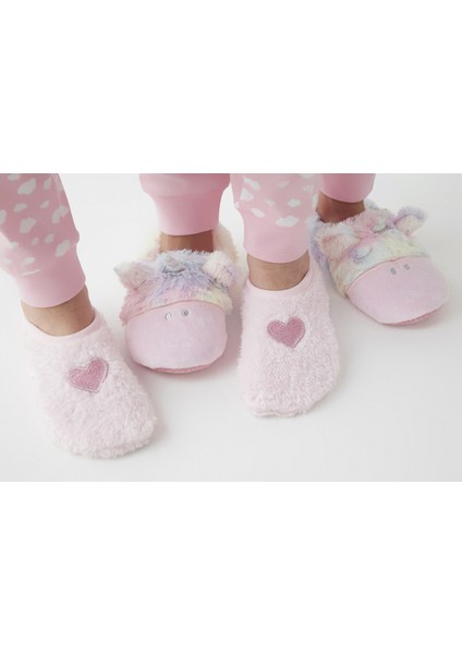 Çok Renkli Kız Çocuk Rainbow Unicorn Patik Çorap