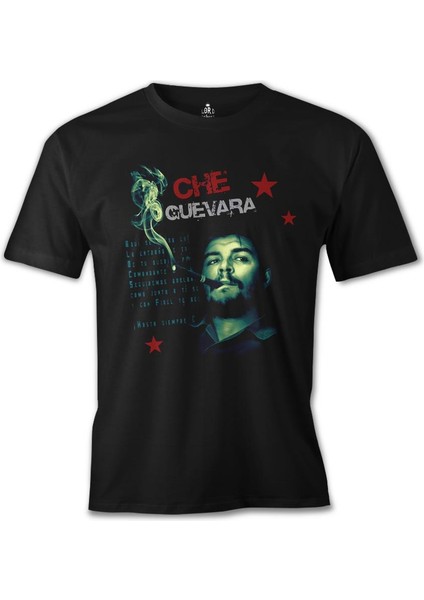 Llord T-Shirt T-Shirt Che Guevara - Smoke Siyah Erkek T-Shirt