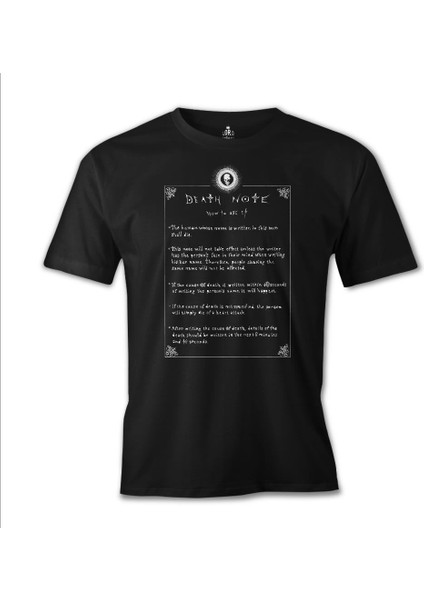 T-Shirt Death Note - How To Use It Siyah Erkek Tshirt
