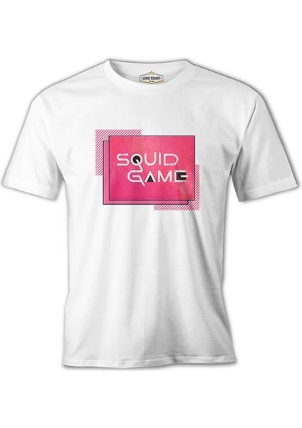 T-Shirt Squid Game - Logo Beyaz Erkek Tshirt
