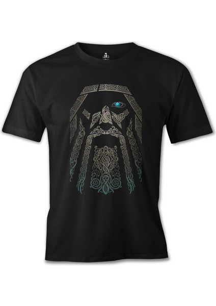 Llord T-Shirt T-Shirt Vikings - Odin Siyah Erkek T-Shirt