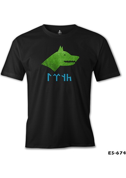 T-Shirt Göktürk Kurt 2 Siyah Erkek Tshirt fiyatları