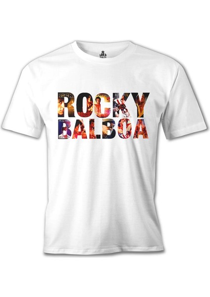 T-Shirt Rocky Balboa - Sylvester Stallone Beyaz Erkek Tshirt
