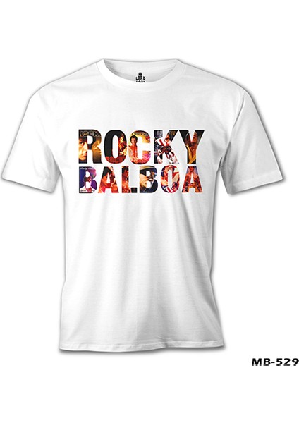 T-Shirt Rocky Balboa - Sylvester Stallone Beyaz Erkek Tshirt fiyatları
