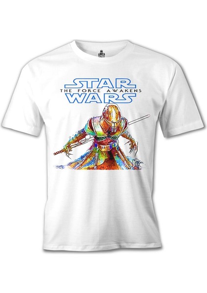 T-Shirt Star Wars - The Force Awakens Beyaz Erkek Tshirt